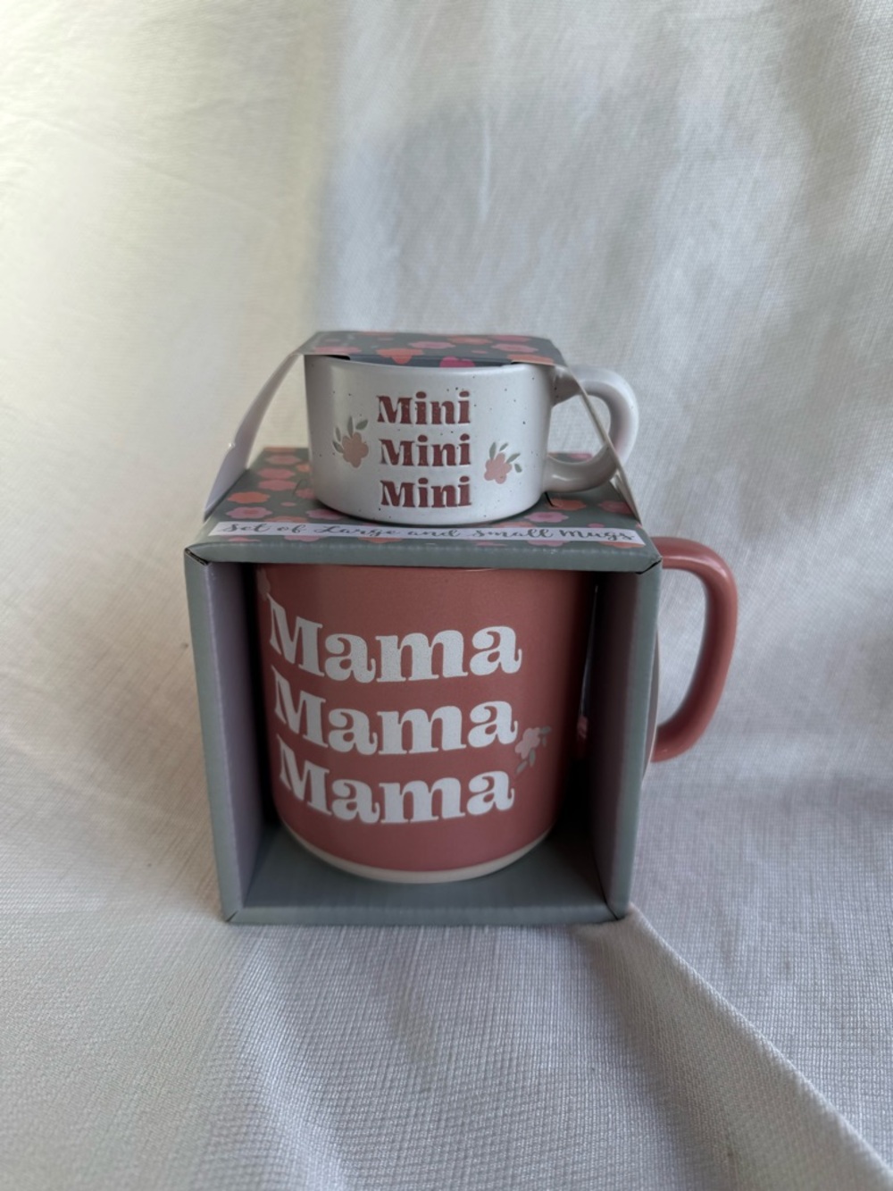 Mama Stack Ceramic Mug Set - Rose Pink - Picture 2 of 5